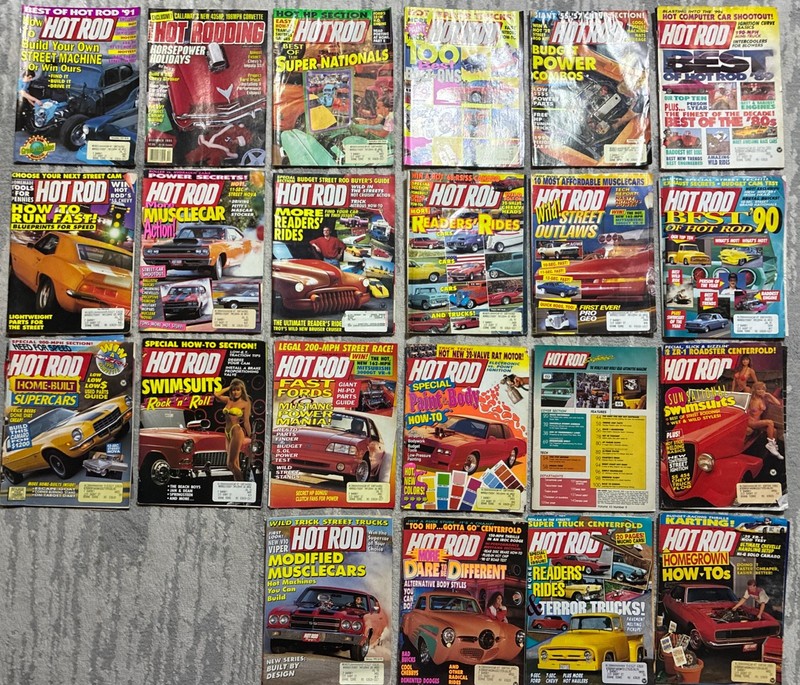 Various Hot Rod Magazine Lot of 28 Vintage 1990’s See Pictures!