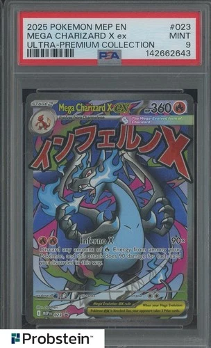 2025 Pokemon MEP EN UPC #023 Mega Charizard X ex PSA 9 MINT