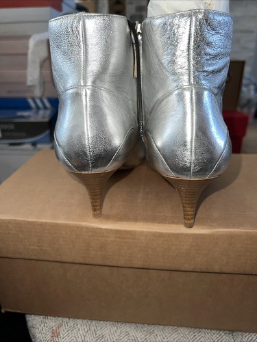 M MISSONI Damen Leder Stiefeletten mit Reißverschluss in Silber Größe 38 - Bild 3 von 5