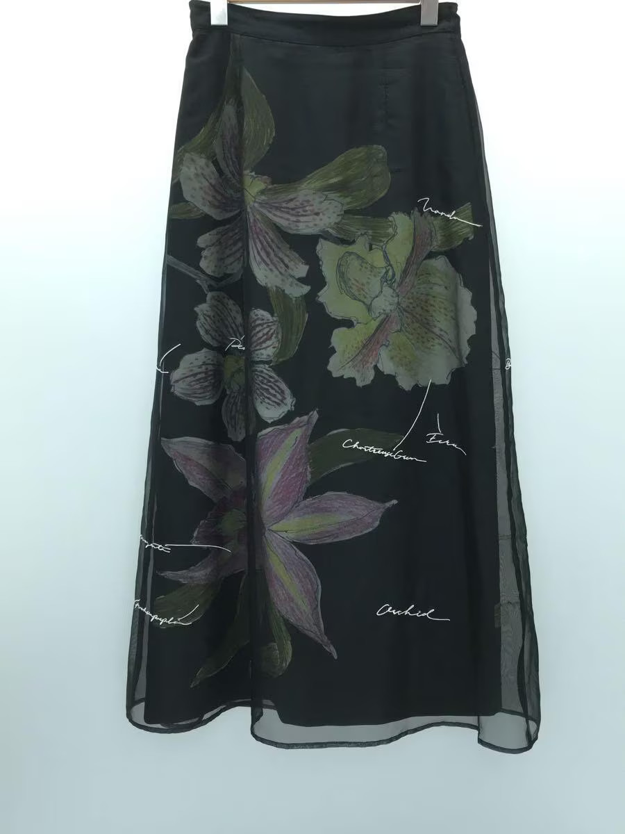 AMERI Long Skirt, Medium, Polyester, Black, 02310… - image 2