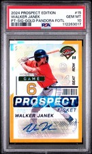 2024 Panini Prospect Edition Walker Janek RC #15 Holo Signatures /3 PSA 10 