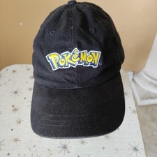 Pok mon Nintendo 2007 Black Cap One Size Adjustable Solid Logo Casual Men's Hat