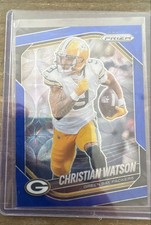 2025 Panini Prizm - Christian Watson #153 Choice Blue Prizm /14