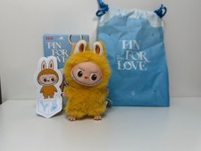 POP MART Labubu The Monsters Pin For Love Mini Vinyl Plush Pendant - Letter Y