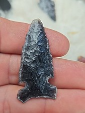 NORTHERN SIDE NOTCH OREGON OBSIDIAN INDIAN ARROWHEAD ARTIFACT COLLECTIBLE RELIC