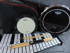 Pearl Ludwig Bell Snare Drum Kit READY TO PLAY Practice Pad Case Stand Mallets