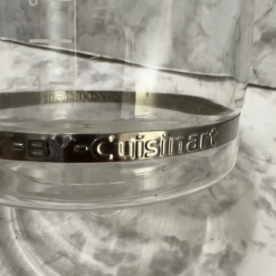 Cuisinart Coffee Pot Glass Carafe & Lid Replacement White Model DGB-500 - Image 4 of 4