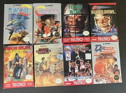 New ListingNES Games CIB Lot. 8 Games (Contra, Super C, Ninja Gaiden) Complete Nintendo