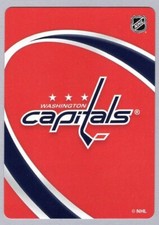 Washington Capitals Jersey & Team Logo NHL Hockey MasterPieces Playing Card