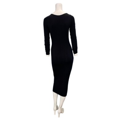 Naked Wardrobe Long Sleeve Bodycon Midi Dress Black Size Large NWT | eBay Naked Wardrobe Long Sleeve Bodycon Midi Dress Black Size Large NWT | eBay