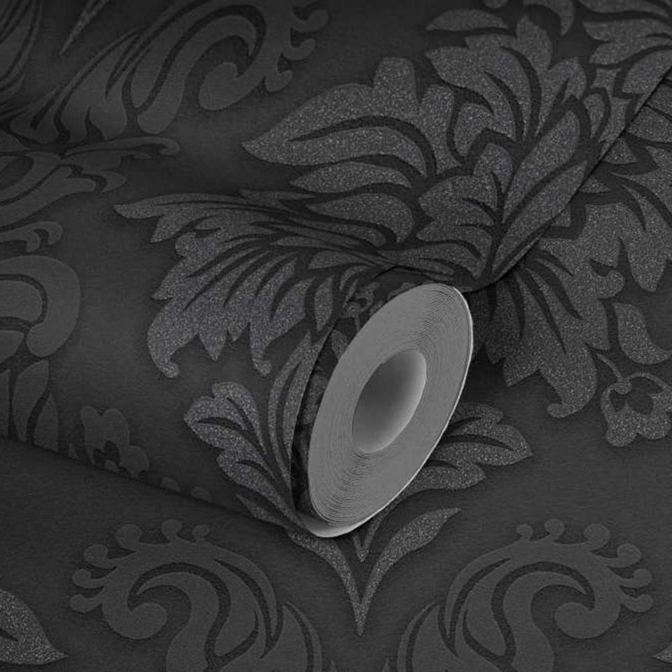 AS Creation Lizzy London Baroque Classic Damask Grey 368984 Glitter
