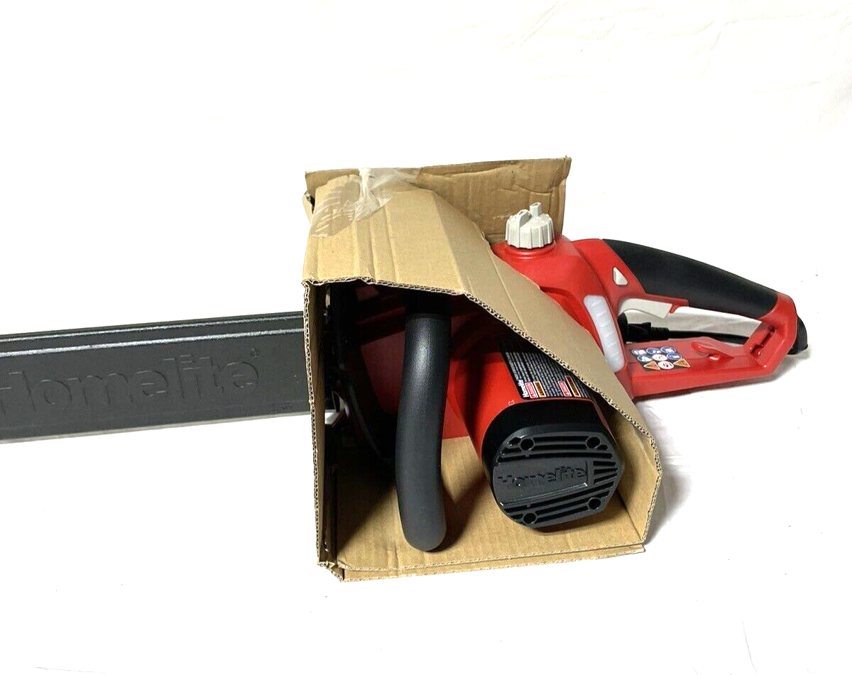 Homelite Chainsaw 16 Inch Corded Electric Tool Less Chain Tensioning 12