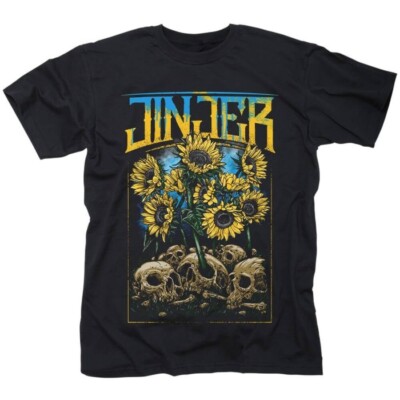 Vtg Jinjer Band Sunflower Heavy Cotton Black T Shirt All Size JU359