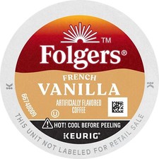 Folgers French Vanilla Coffee 18 to 144 Keurig K cup Pods Pick Any Quantity