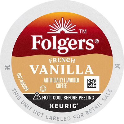 Folgers French Vanilla Coffee 18 to 144 Keurig K cup Pods Pick Any Quantity
