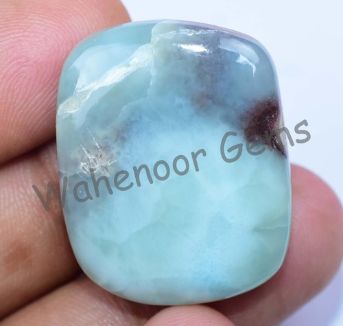 41.20 Ct Natural Blue Larimar Pectolite Polished Certified Untreated Cabochon