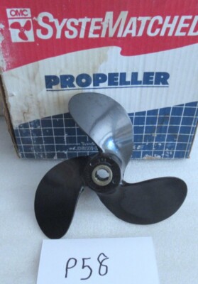 A2 Evinrude Johnson OMC 391096 0391096 Aluminum Propeller 8X7 OEM  