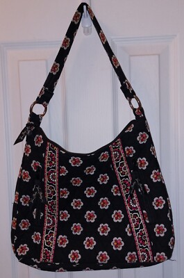 Vera Bradley PIROUETTE Lisa B Hobo w/ Mini Zip Wallet & Double Eyeglass Case EXC