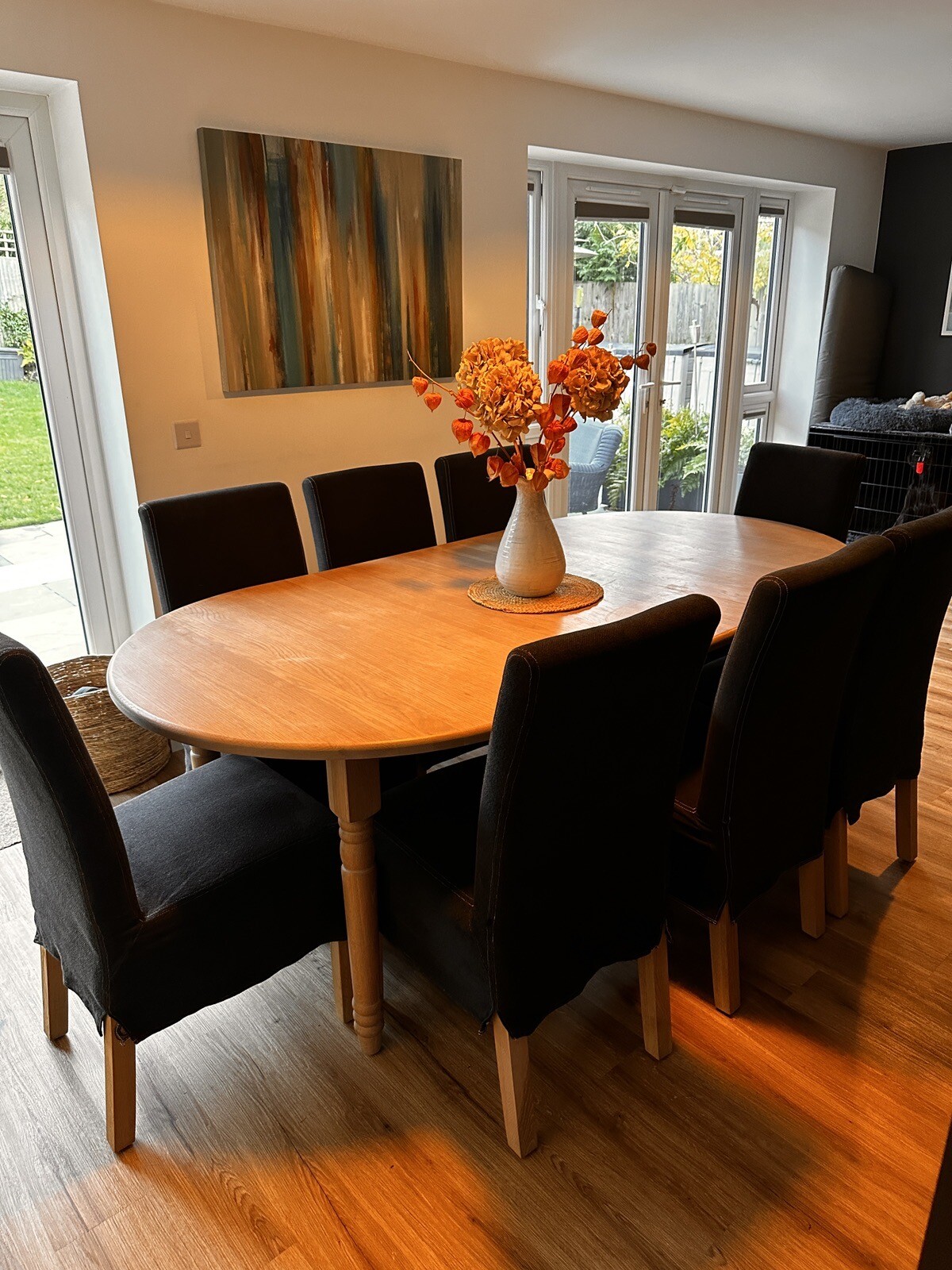 Neptune Extendable Oak Dining Table & 8 Chairs (Seats 14) eBay