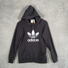 ADIDAS ORIGINALS Men's Trefoil Hoodie Sweatshirt DT7964 BLACK Size Small