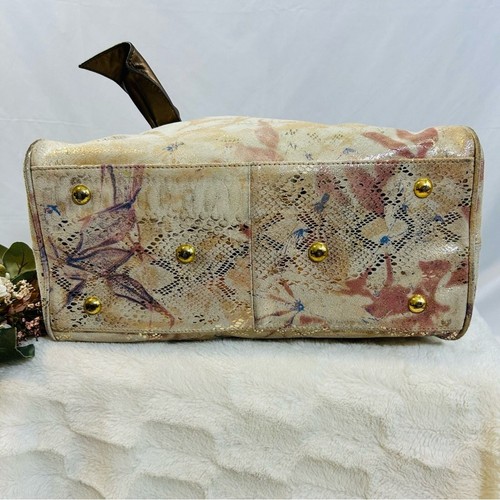 Sharon Gioe la gioe di Toscana hand bag sparkly snake print VTG Made in Italy - Picture 7 of 10
