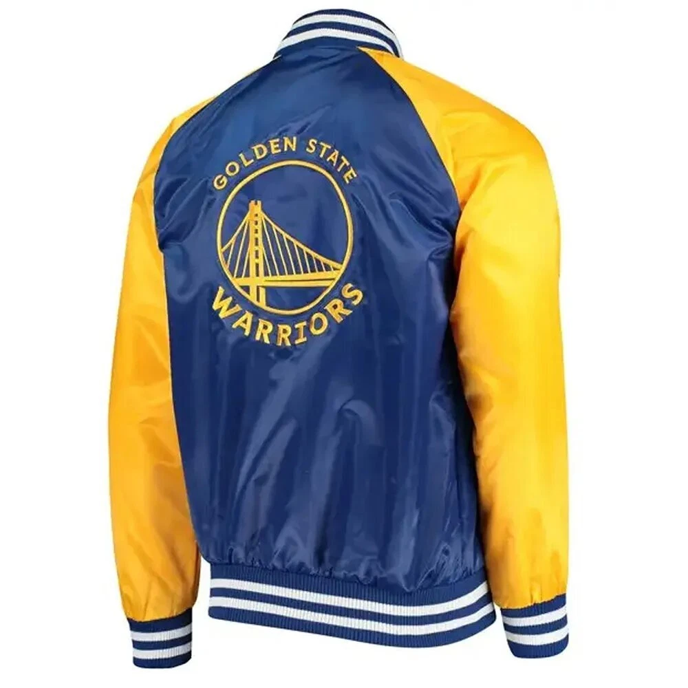 Golden State Warriors Blue Yellow  Varsity Jacket (Not Satin, Not Leather)
