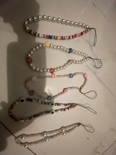 Beaded Wrist Strap Phone Charm Chain