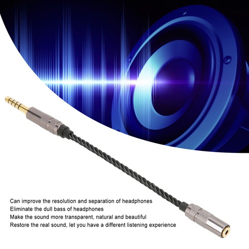 Balanced Cable Adapter 4.4mm Male To 2.5mm Female Gold Plated Oxygen Free Copper - Zdjęcie 2 z 23