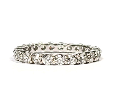 Sterling Silver Cubic Zirconia Eternity Band Ring Size 6 | eBay