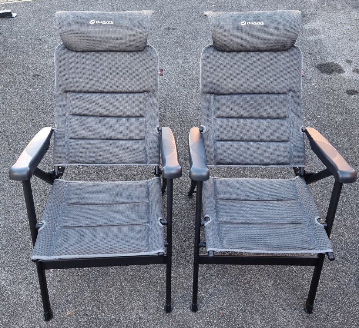 Outwell Kenai Signature Folding Camping Chairs (Charcoal Grey) x2 RRP £