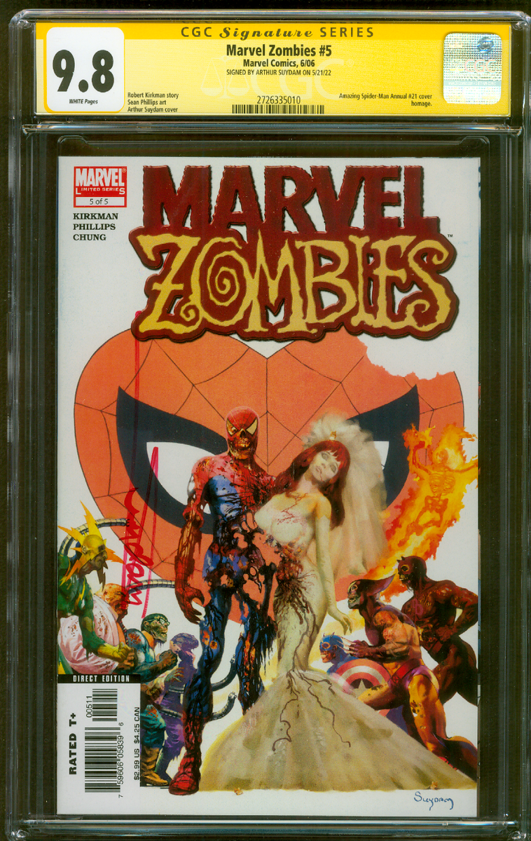 Marvel Zombies 5 CGC 9.8 SS Suydam Amazing Spider Man Annual 21