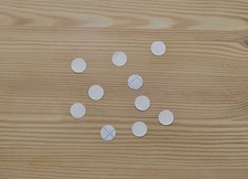 WHITE ROUND CIRCLE STICKERS 10pcs 1cmX1cm