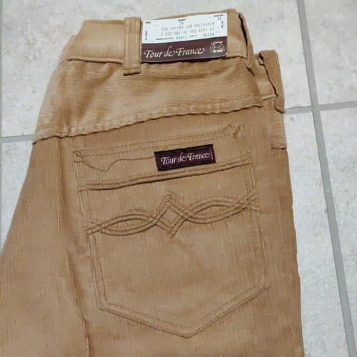 NWT Tour de France VT6 men's 34 x 32 corduroy jeans camel color zip straight