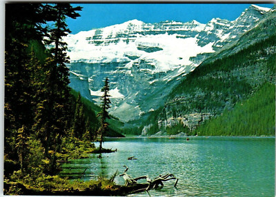Postcard 4x6 Canada Lake Louise Canadian Rockies Snow Capped Alberta