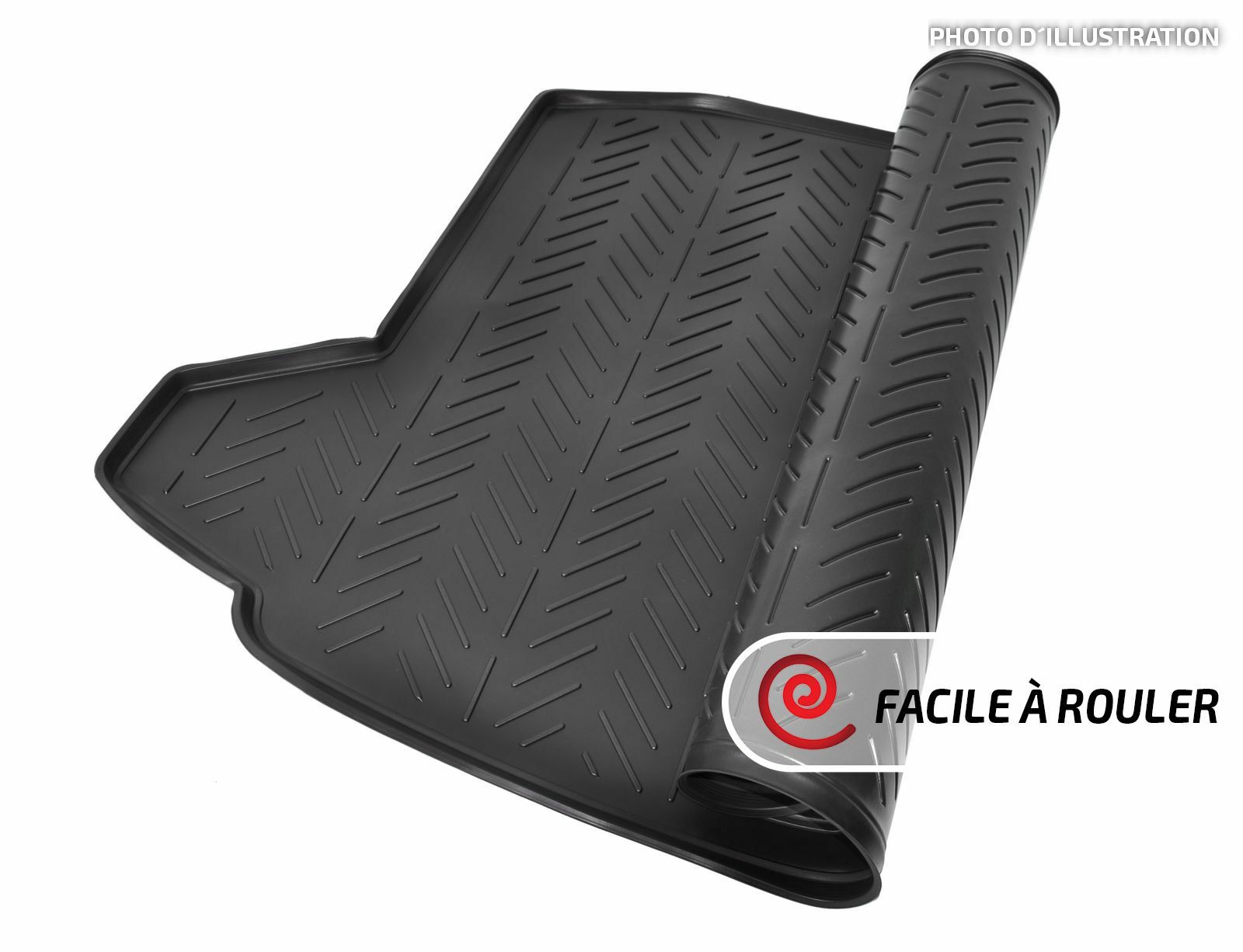 Tapis de coffre caoutchouc Nissan Juke 2010-2014 contre les taches, protection coffre lavable - 4