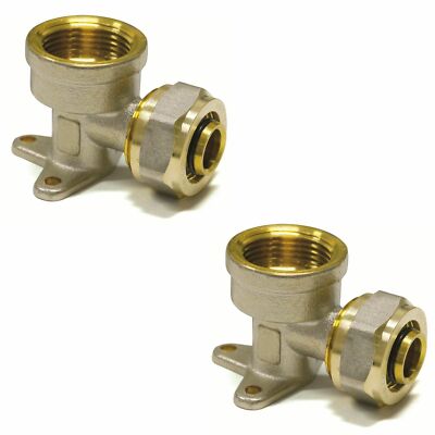  Winkel 16 mm - 1/2'' wandbeschichtet Innengewinde KOMPRESSION passend