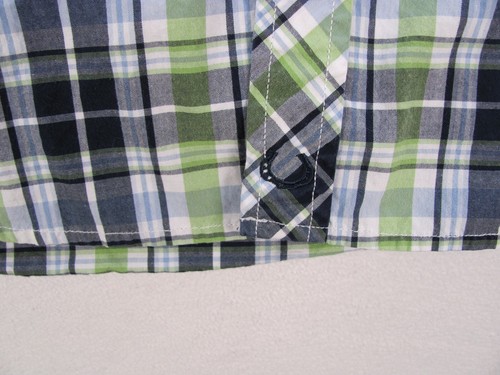 Bullhead Western Style Shirt Men Large Tartan Plaid Pearl Snap Long Sleeve - Picture 6 of 24