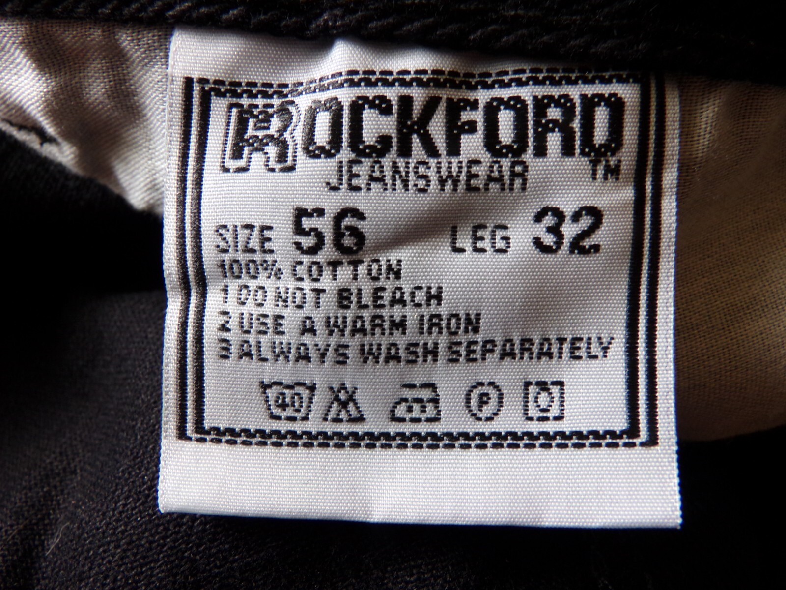Rockford Men's 56x32 Comfort Fit Big Tall Casual Jeans (52x31 Measured) Black