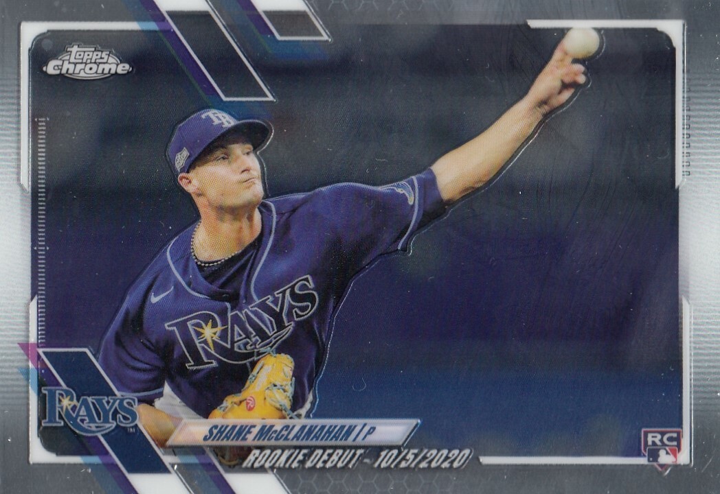 SHANE MCCLANAHAN TOPPS CHROME UPDATE SERIES ROOKIE RC RAYS #USC85 2021 21
