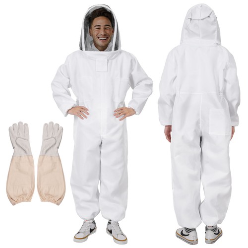 XL Professional Bee Suit with Glove Bee Hive Tool Beekeeping Suit for Women Men - Picture 2 of 9