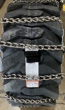 2 New Usa 12.4-16 Snow Ice Mud Tire Chains Tractor Skid Steer Loader