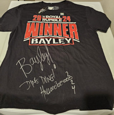 2024 WWE Royal Rumble Winner Bayley Shirt Signed Inscription From Fanatics Live