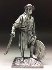 Tin toy soldiers German infantryman XIV century 54mm 1/32 figurine metal