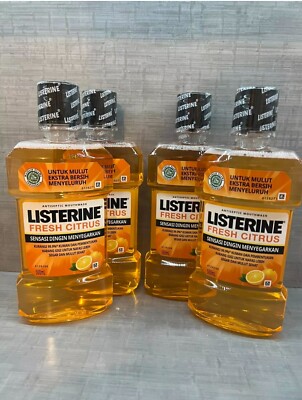 Listerine Ultraclean Fresh Citrus Mouthwash 500mL Pack Of 4  free Shipp Next Day