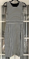 LOFT By Ann Taylor Women’s black white stripes sleeveless dress Size 4