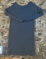 Athleta Grunge Merino Wool Sweater Dress Grey Size S Merino MSRP $128