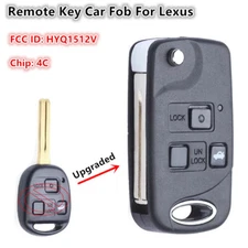 Upgraded Flip Remote Key 1998-2005 For Lexus ES300 GS300,400 LS400 IS300 Fob-4C