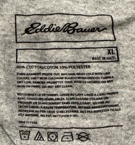 EDDIE BAUER Men’s Long Sleeve Heather Gray Eagle T-Shirt Size XL, NWT - Picture 6 of 6
