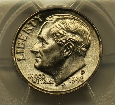 アメリカ1996W ルーズベルト10 セント ニッケル貨 PCGS MS67FB s-l400.jpg