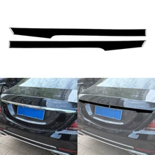 2X Glossy Piano Black Rear Trunk Tailgate Cover Trim For Benz S-Class W222 13-20